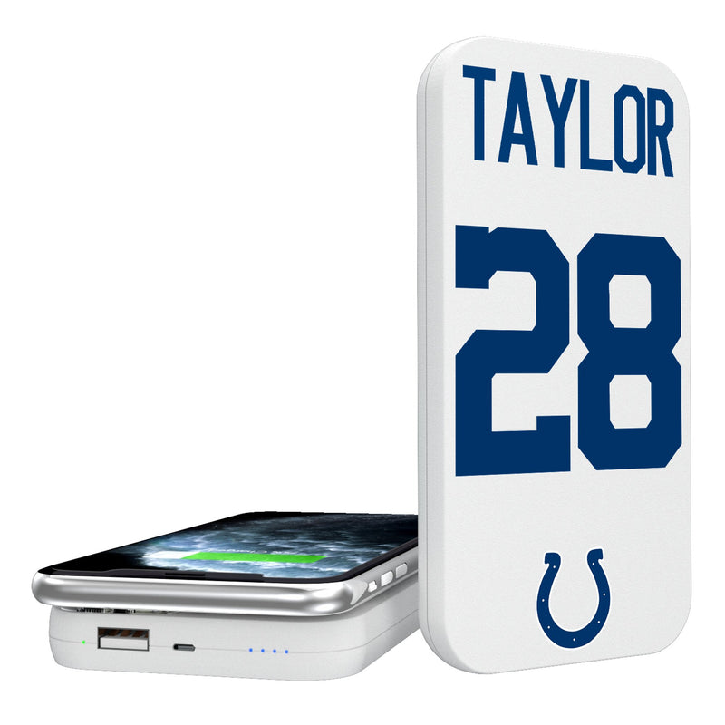 Jonathan Taylor Indianapolis Colts 28 Ready 5000mAh Portable Wireless Charger