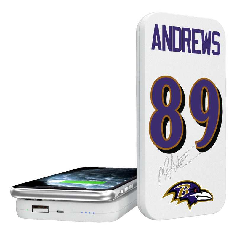 Mark Andrews Baltimore Ravens 89 Ready 5000mAh Portable Wireless Charger