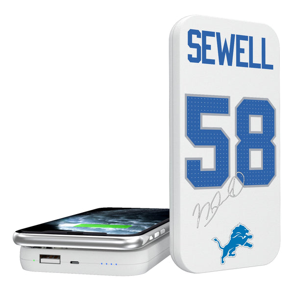 Penei Sewell Detroit Lions 58 Ready 5000mAh Portable Wireless Charger