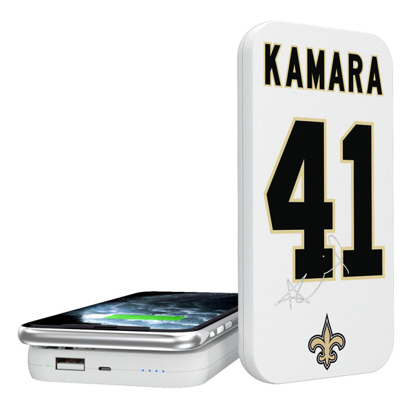 Alvin Kamara New Orleans Saints 41 Ready 5000mAh Portable Wireless Charger