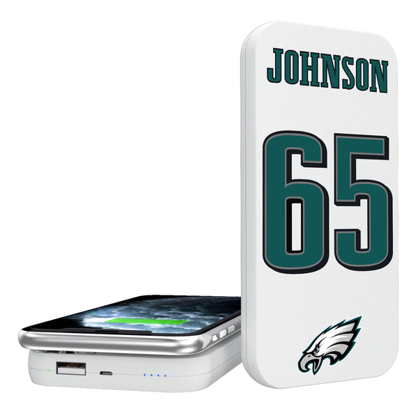 Lane Johnson Philadelphia Eagles 65 Ready 5000mAh Portable Wireless Charger