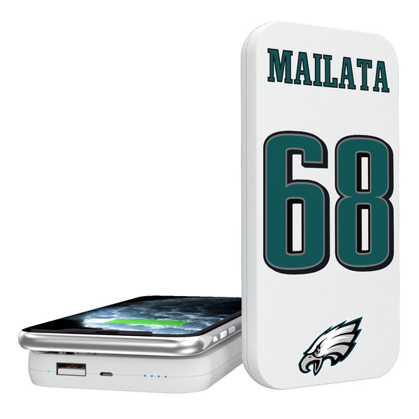 Jordan Mailata Philadelphia Eagles 68 Ready 5000mAh Portable Wireless Charger
