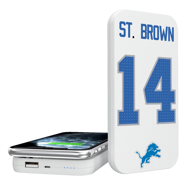 Amon-Ra St. Brown Detroit Lions 14 Ready 5000mAh Portable Wireless Charger