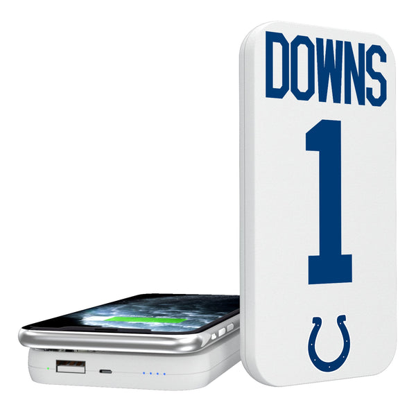 Josh Downs Indianapolis Colts 1 Ready 5000mAh Portable Wireless Charger