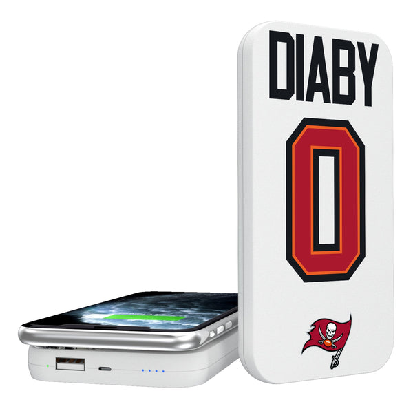 YaYa Diaby Tampa Bay Buccaneers 0 Ready 5000mAh Portable Wireless Charger