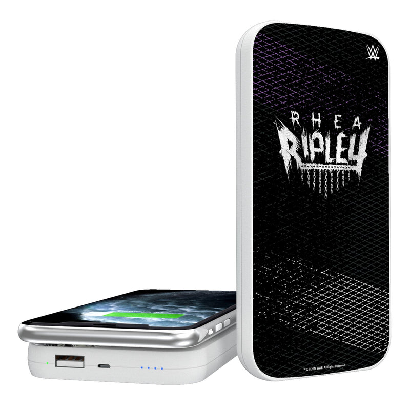 Rhea Ripley Steel 5000mAh Portable Wireless Charger