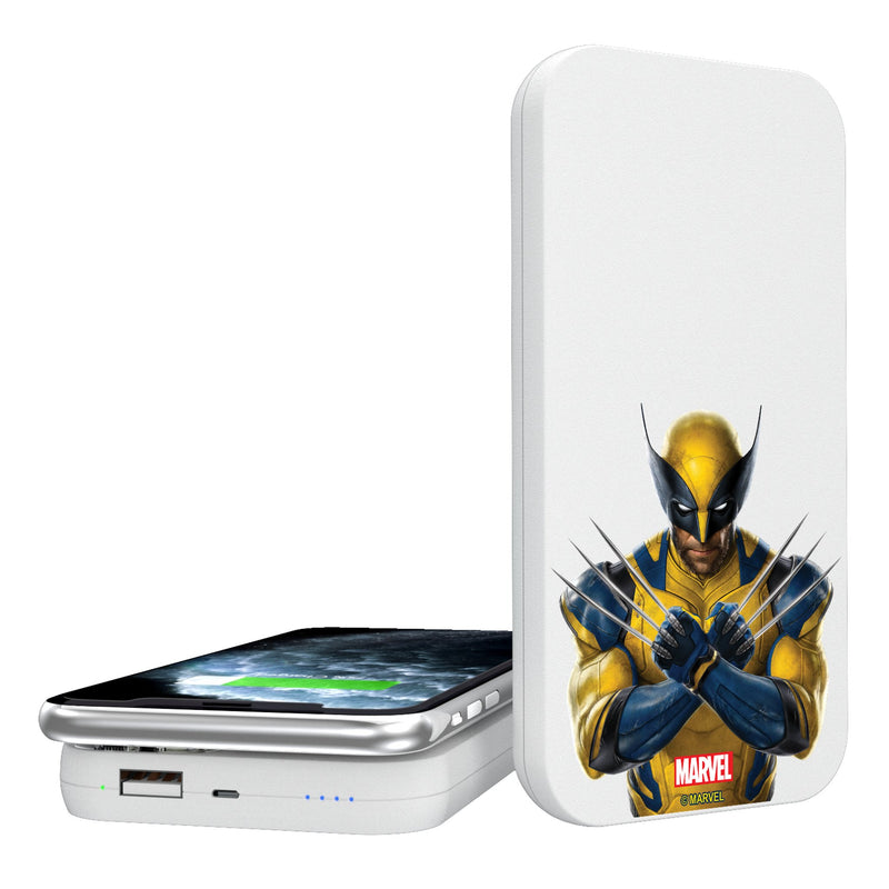 Marvel Deadpool Wolverine Badge 5000mAh Portable Wireless Charger