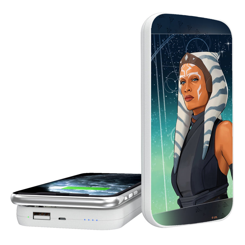 Star Wars Ahsoka Portrait 5000mAh Portable Wireless Charger