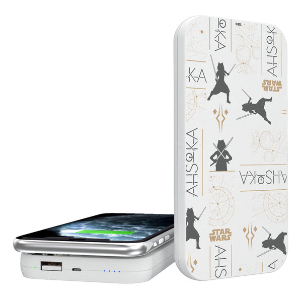 Star Wars Ahsoka Pattern 5000mAh Portable Wireless Charger