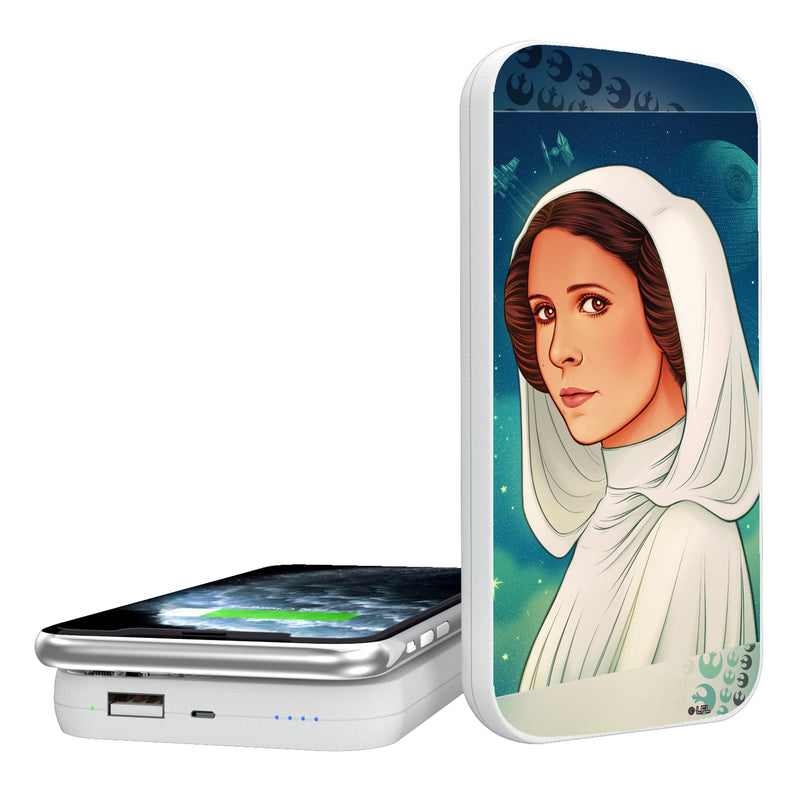 Star Wars Princess Leia Organa Portrait 5000mAh Portable Wireless Charger