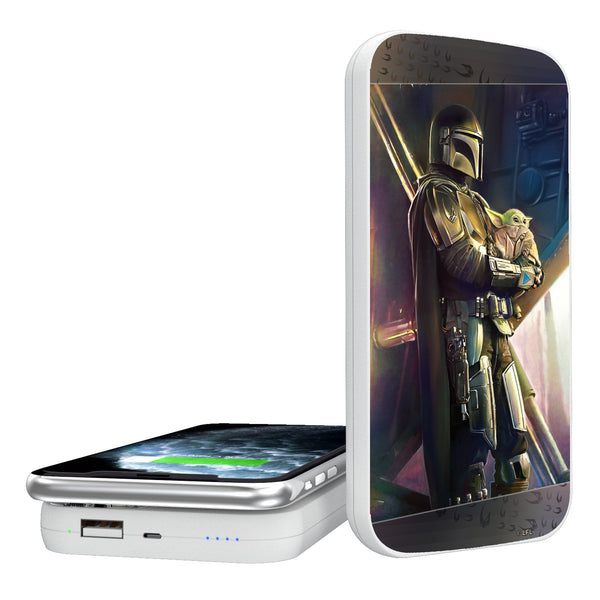 Star Wars: The Mandalorian Din Djarin Portrait 5000mAh Portable Wireless Charger