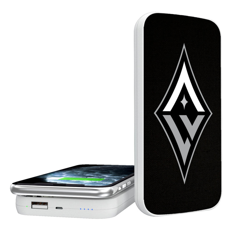 Las Vegas Aces Solid 5000mAh Portable Wireless Charger
