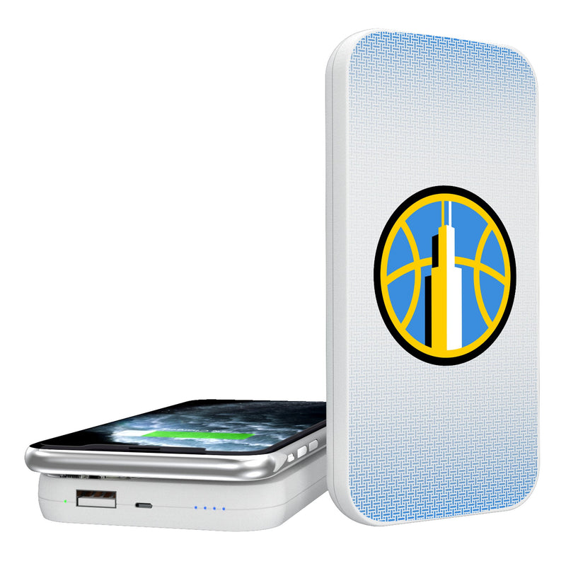 Chicago Sky Linen 5000mAh Portable Wireless Charger