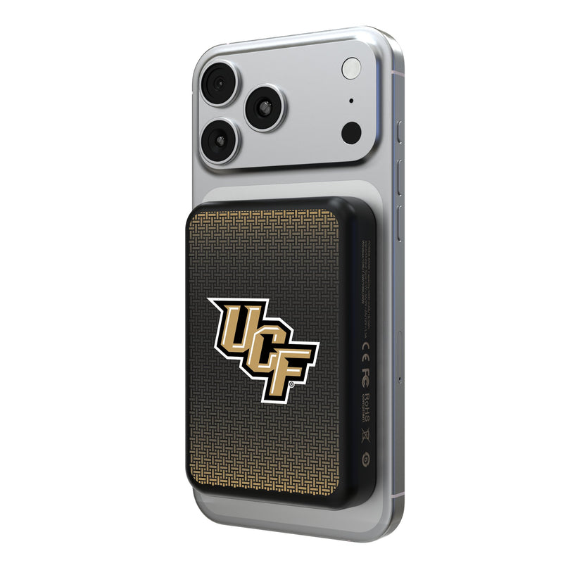 University of Central Florida Golden Knights Linen Wireless Mag Power Bank