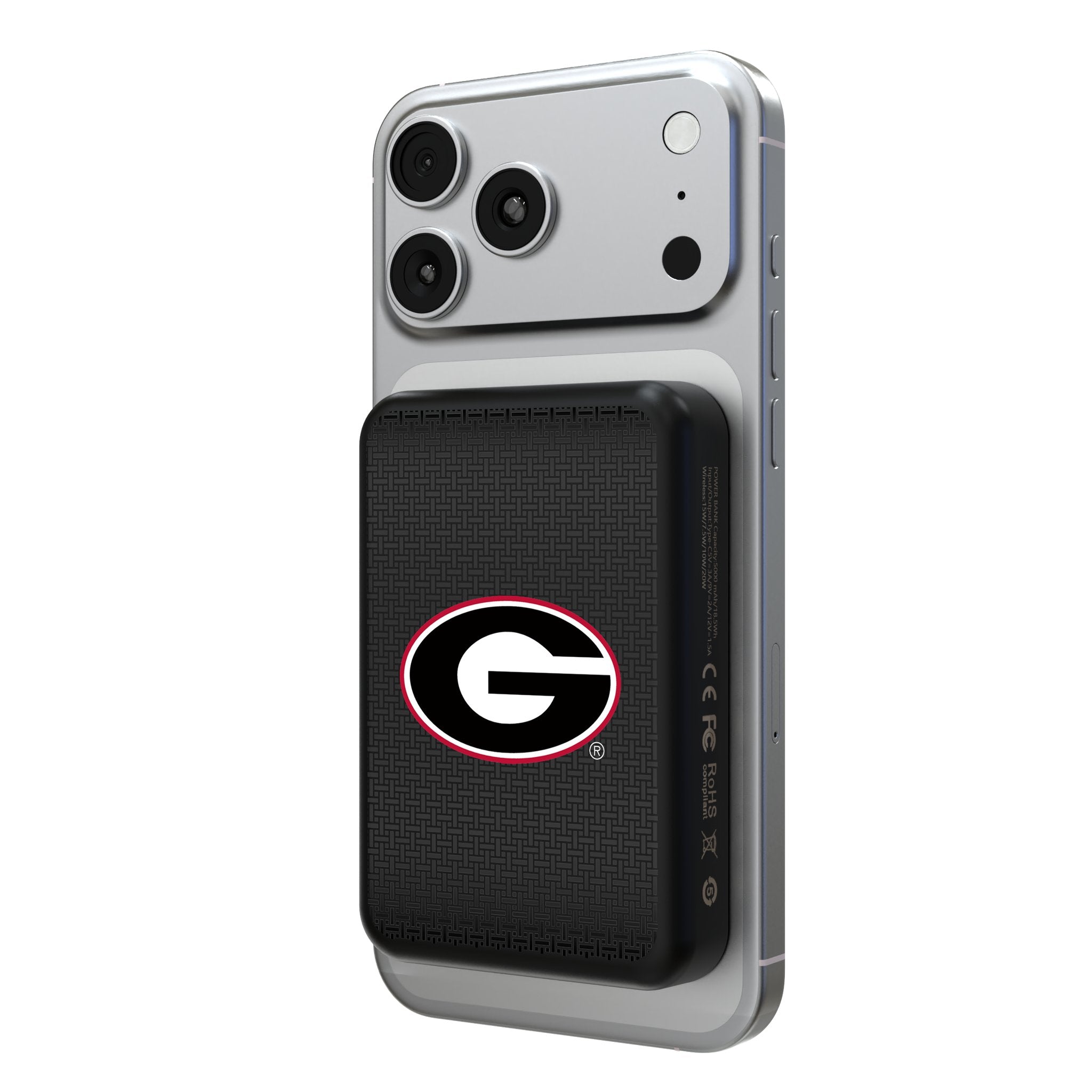 University of Georgia Bulldogs Linen Wireless Mag Power Bank