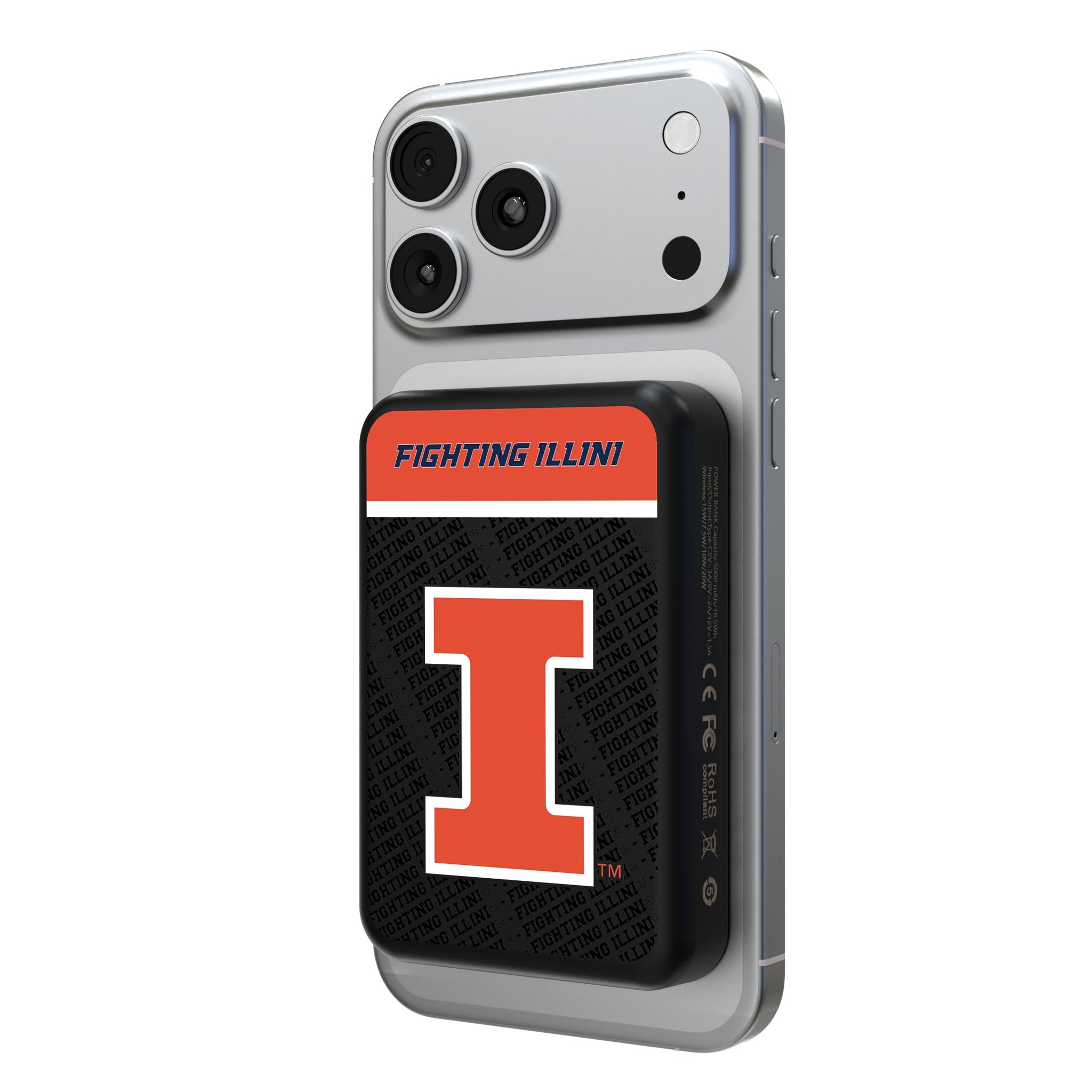 University of Illinois Fighting Illini Endzone Plus Wireless Mag Power Bank