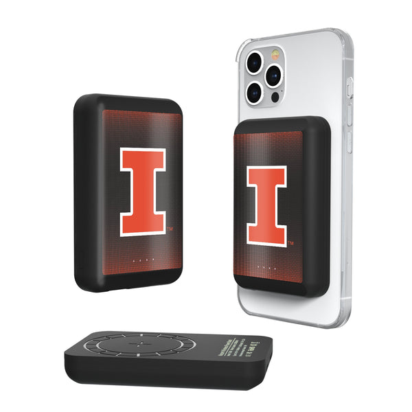 University of Illinois Fighting Illini Linen Wireless Mag Power Bank