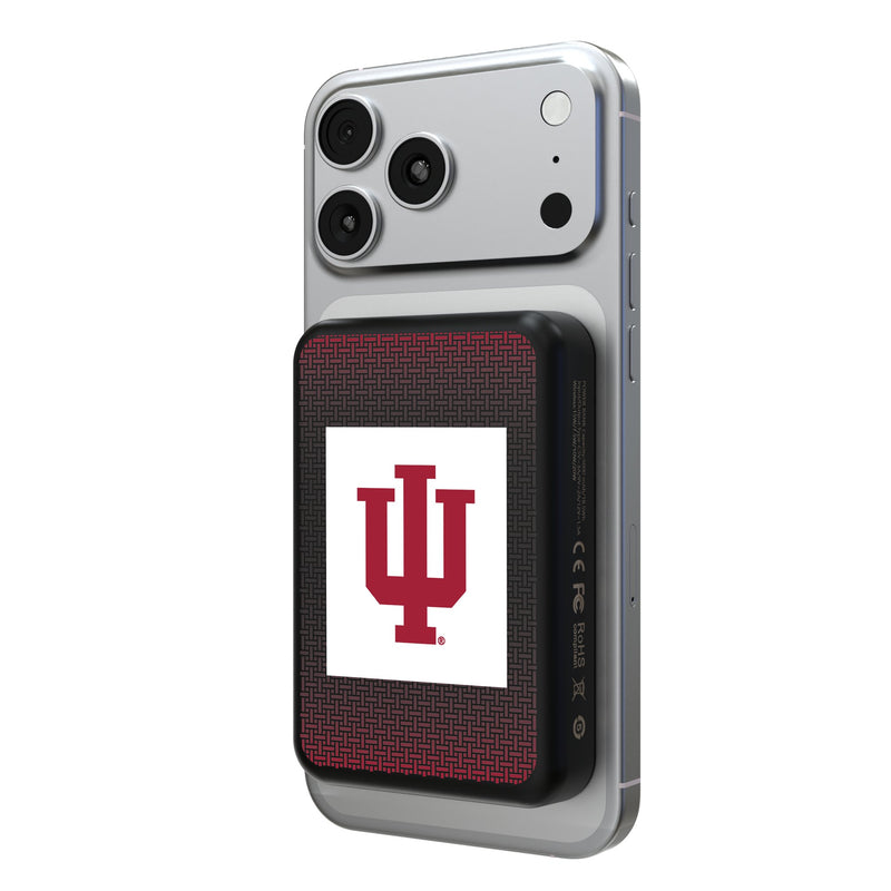 Indiana University Hoosiers Linen Wireless Mag Power Bank