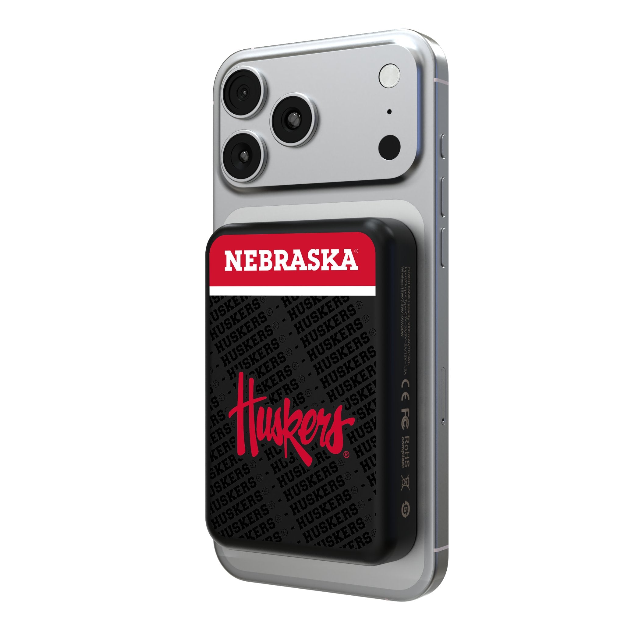 University of Nebraska Huskers Endzone Plus Wireless Mag Power Bank