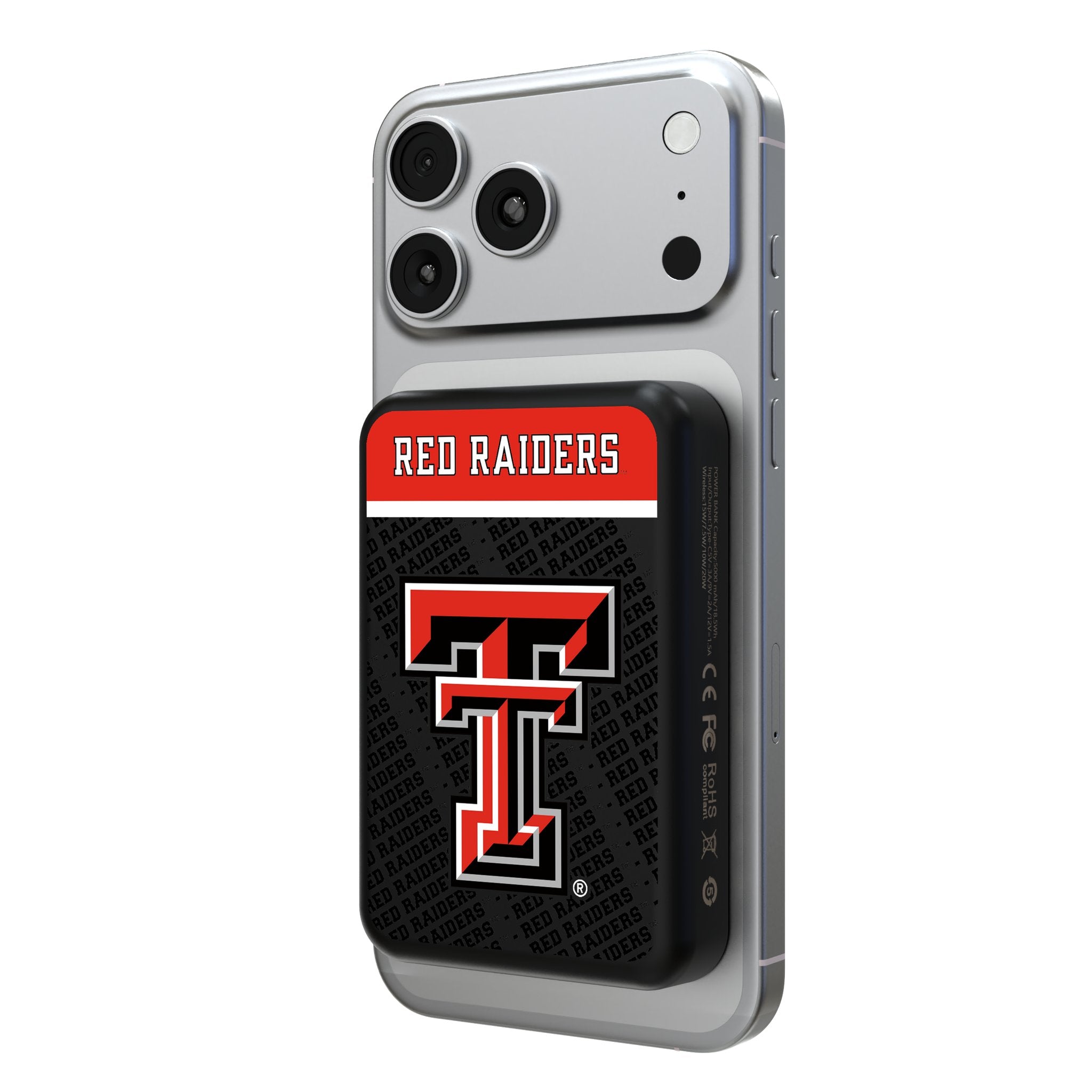 Texas Tech Red Raiders Endzone Plus Wireless Mag Power Bank