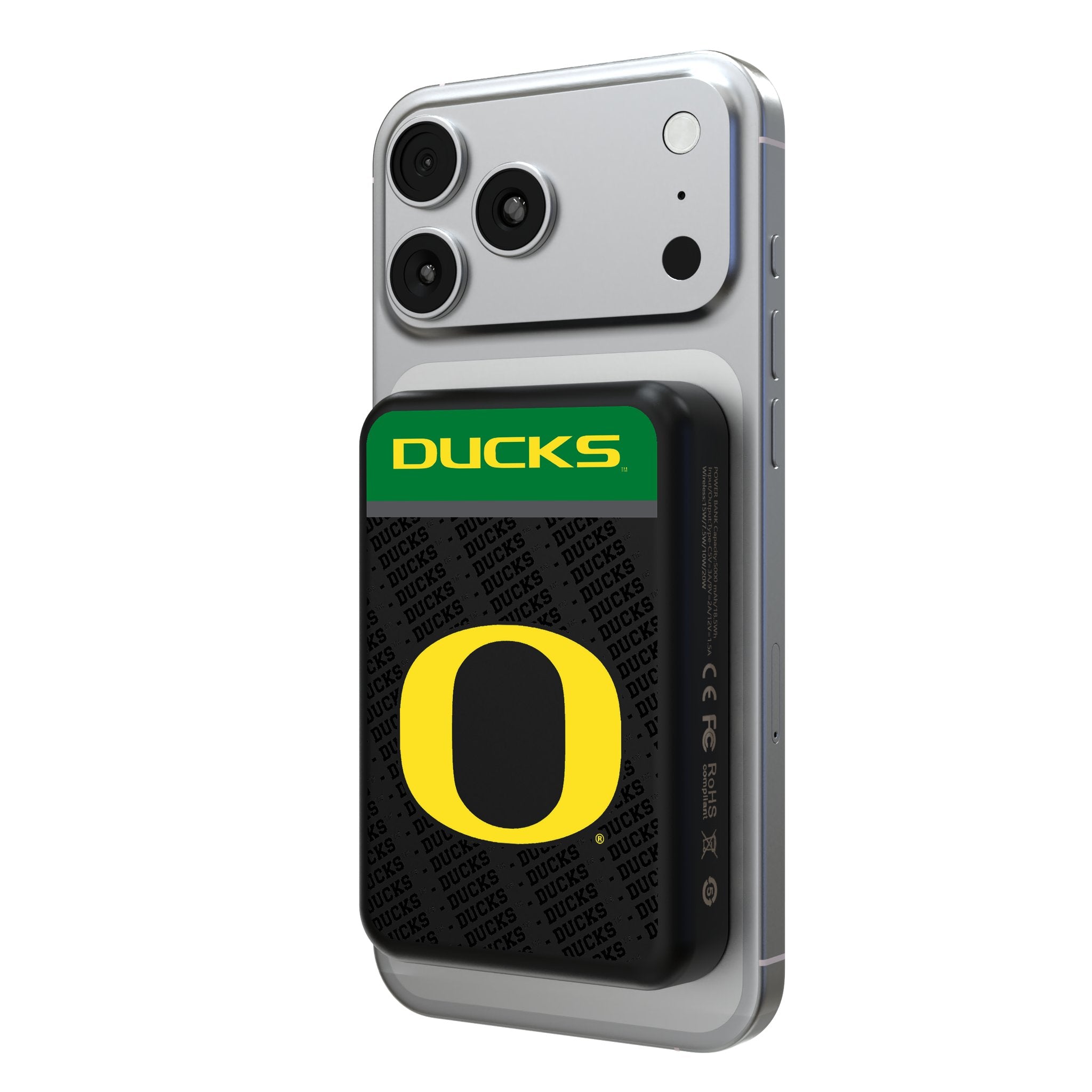 University of Oregon Ducks Endzone Plus Wireless Mag Power Bank