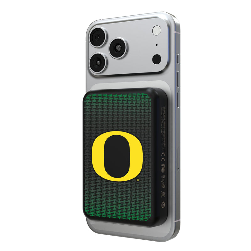 University of Oregon Ducks Linen Wireless Mag Power Bank