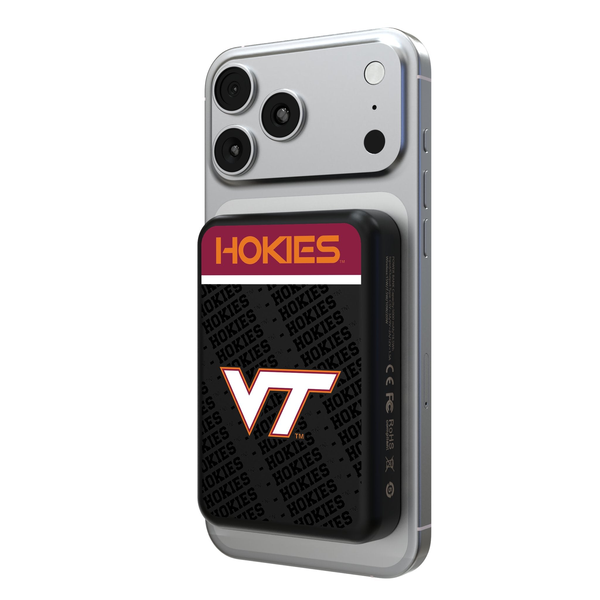 Virginia Tech Hokies Endzone Plus Wireless Mag Power Bank