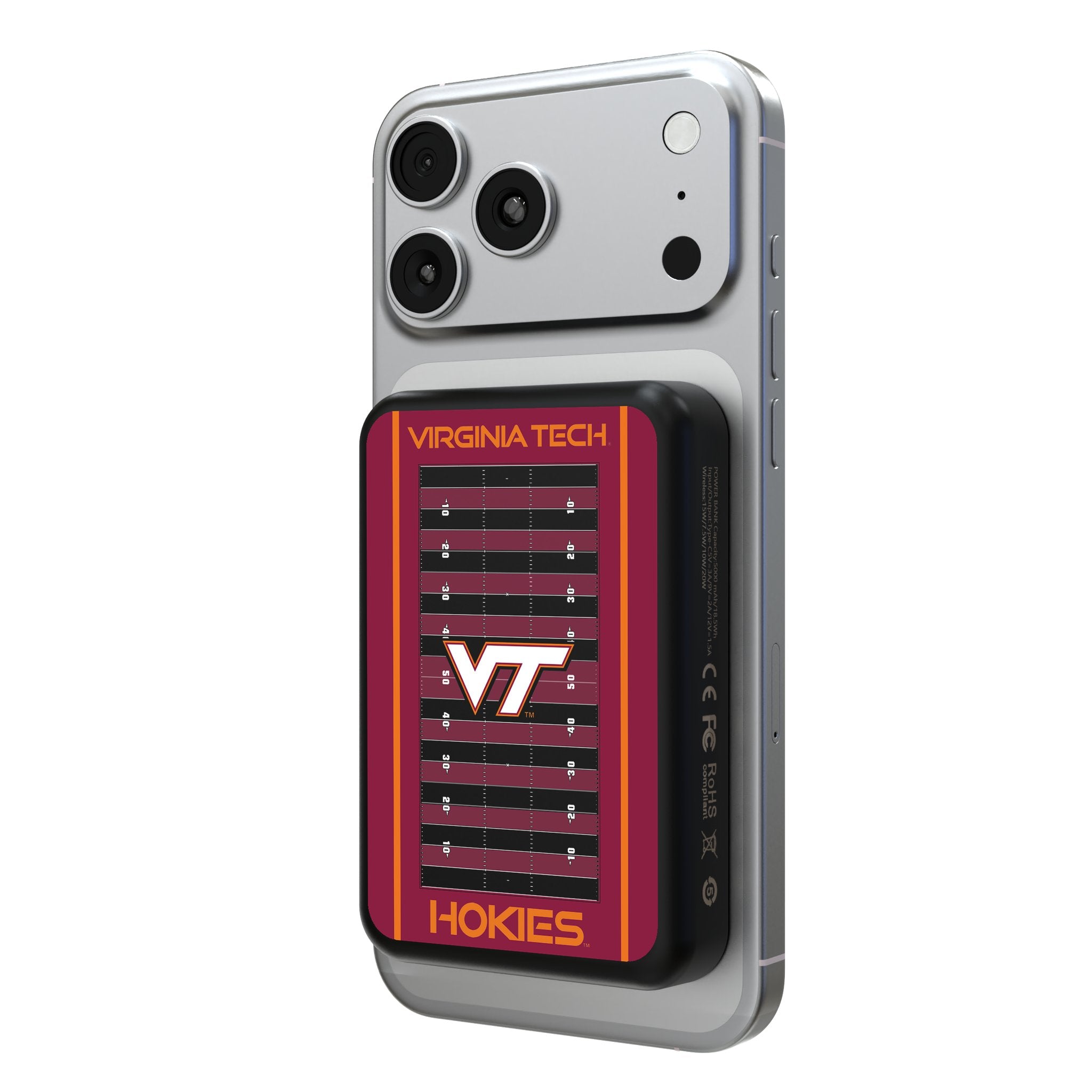Virginia Tech Hokies Field Wireless Mag Power Bank