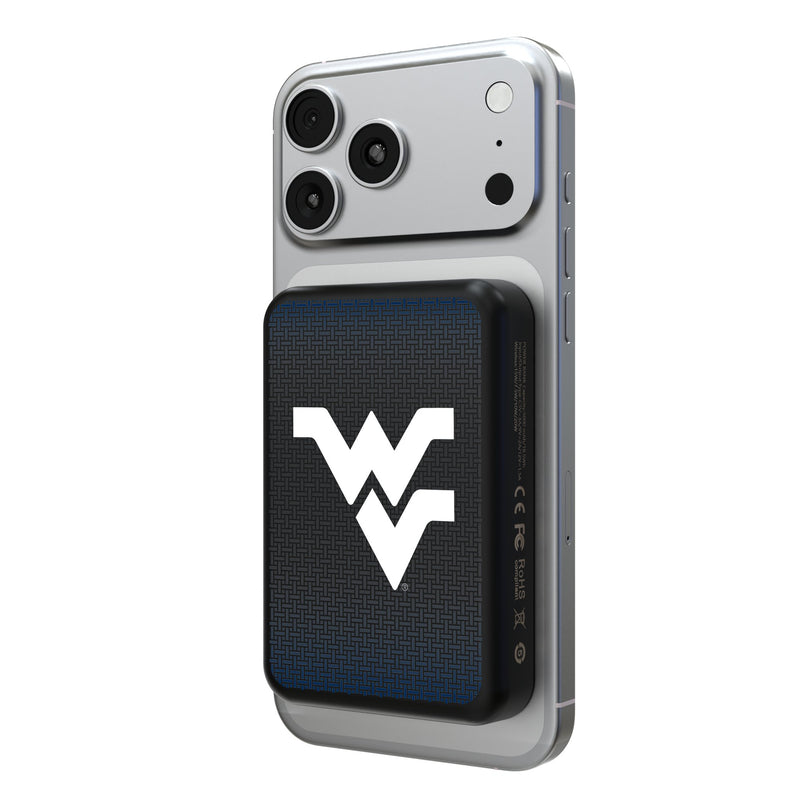 West Virginia University Mountaineers Linen Wireless Mag Power Bank