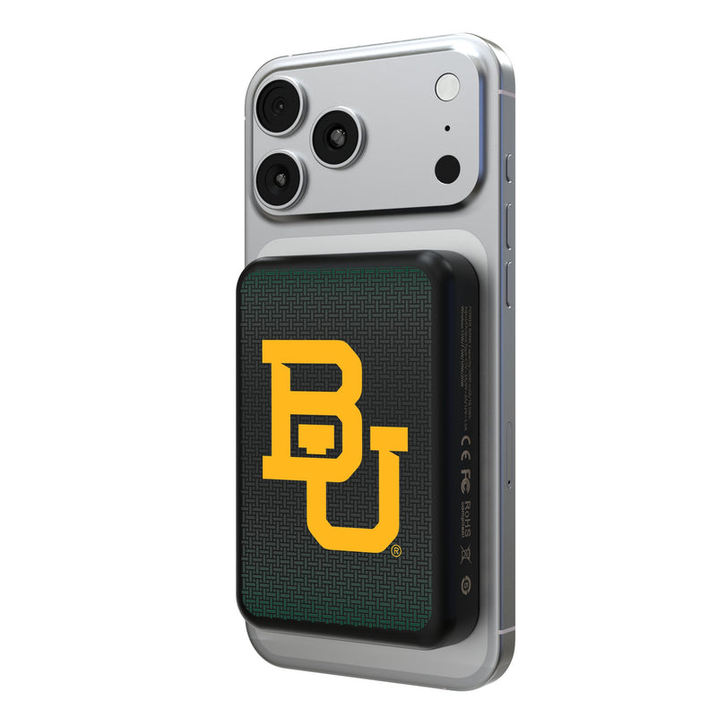 Baylor University Bears Linen Wireless Mag Power Bank