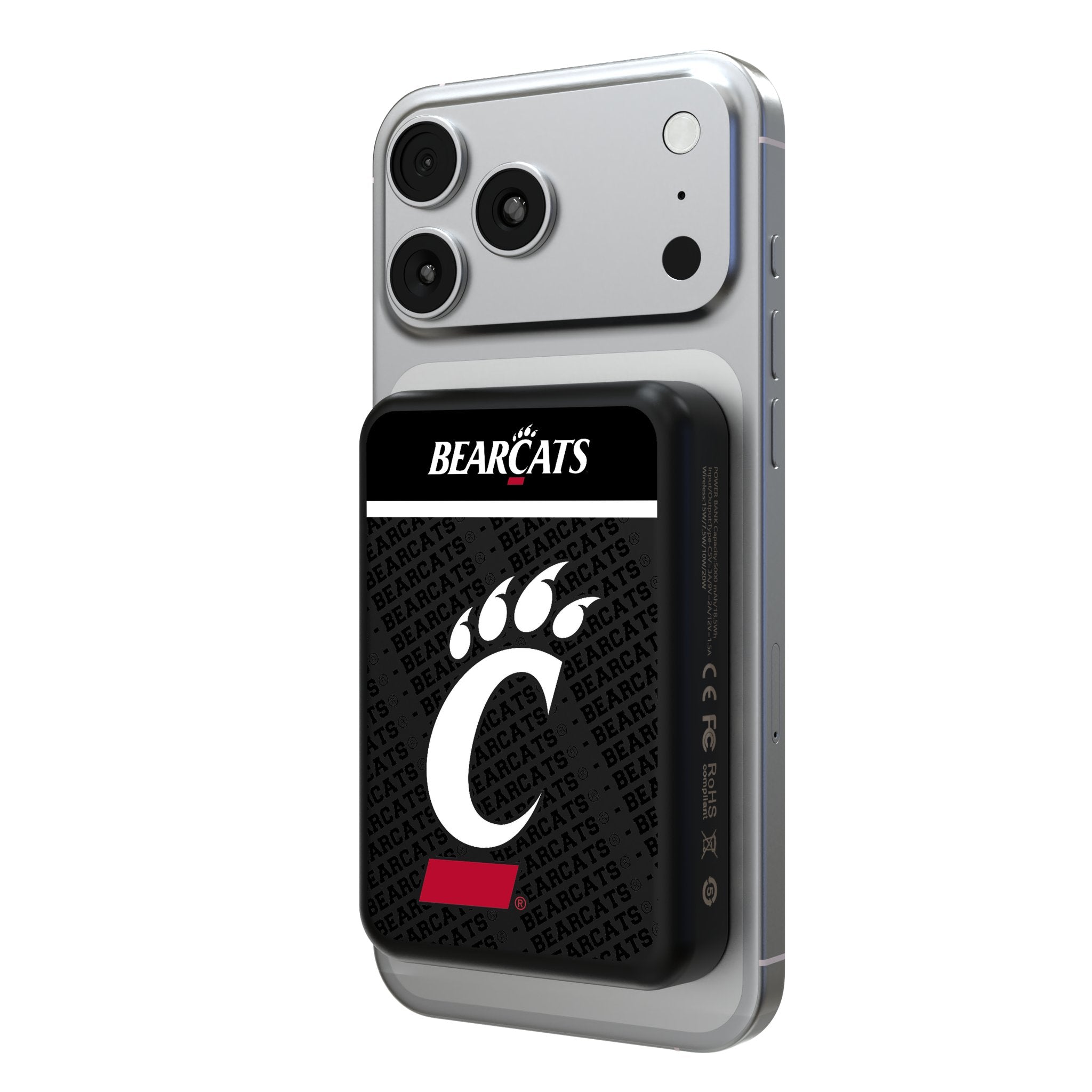 University of Cincinnati Bearcats Endzone Plus Wireless Mag Power Bank
