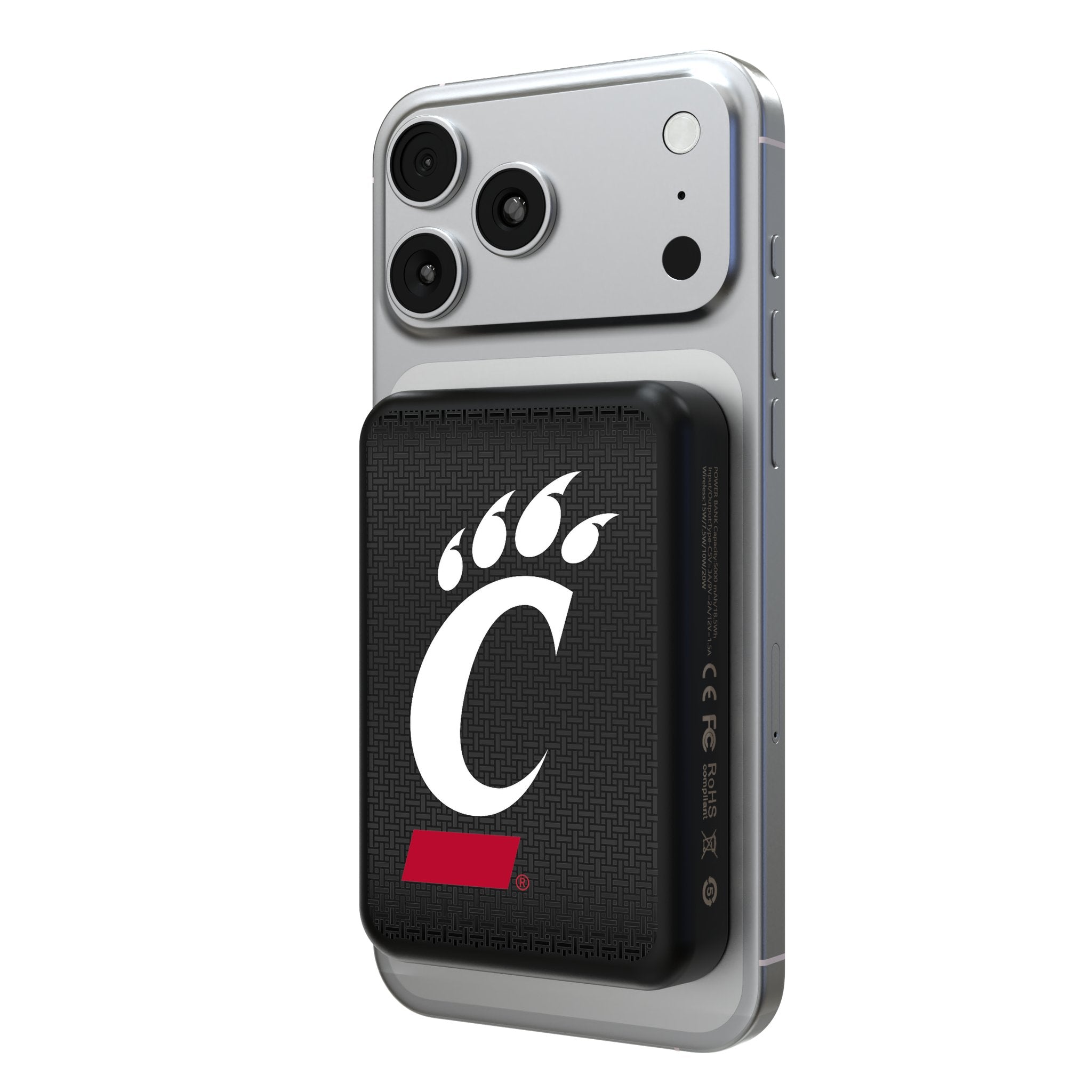 University of Cincinnati Bearcats Linen Wireless Mag Power Bank