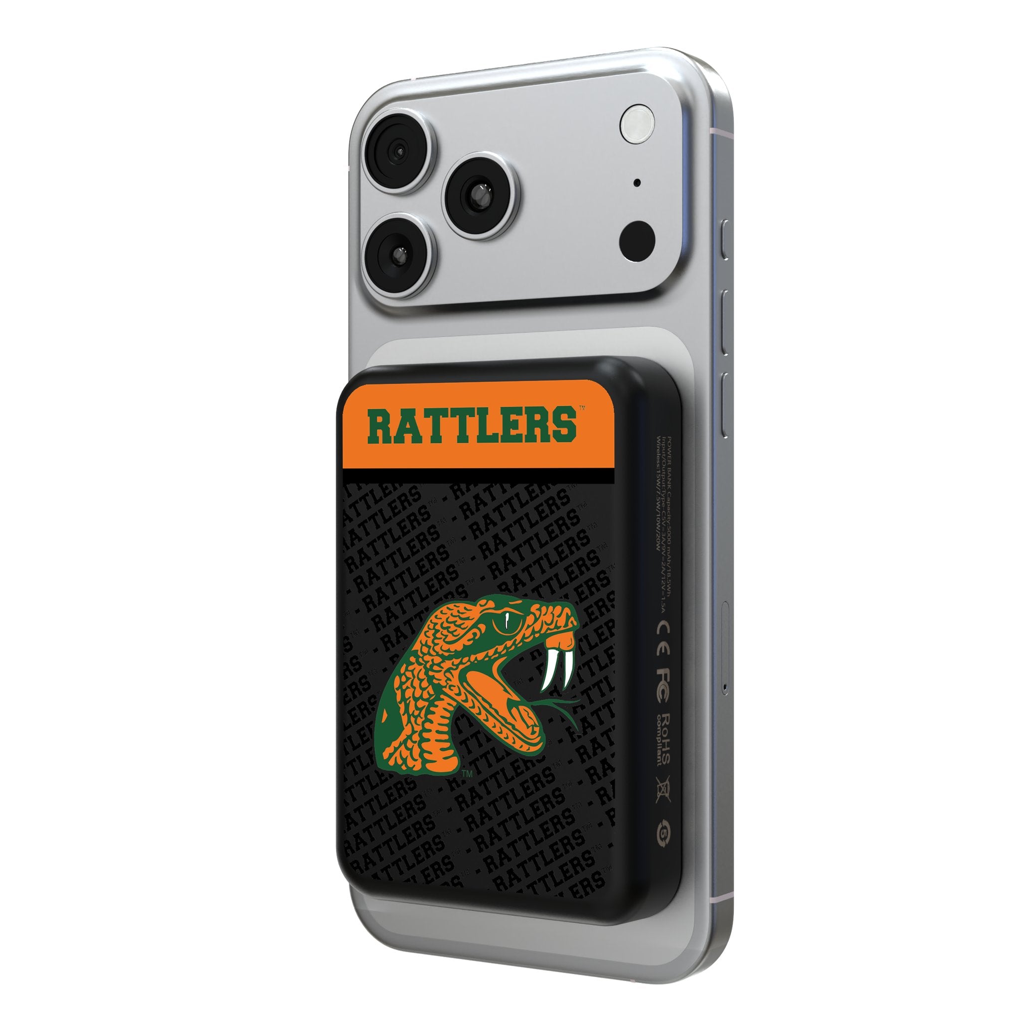 Florida A&M University Rattlers Endzone Plus Wireless Mag Power Bank
