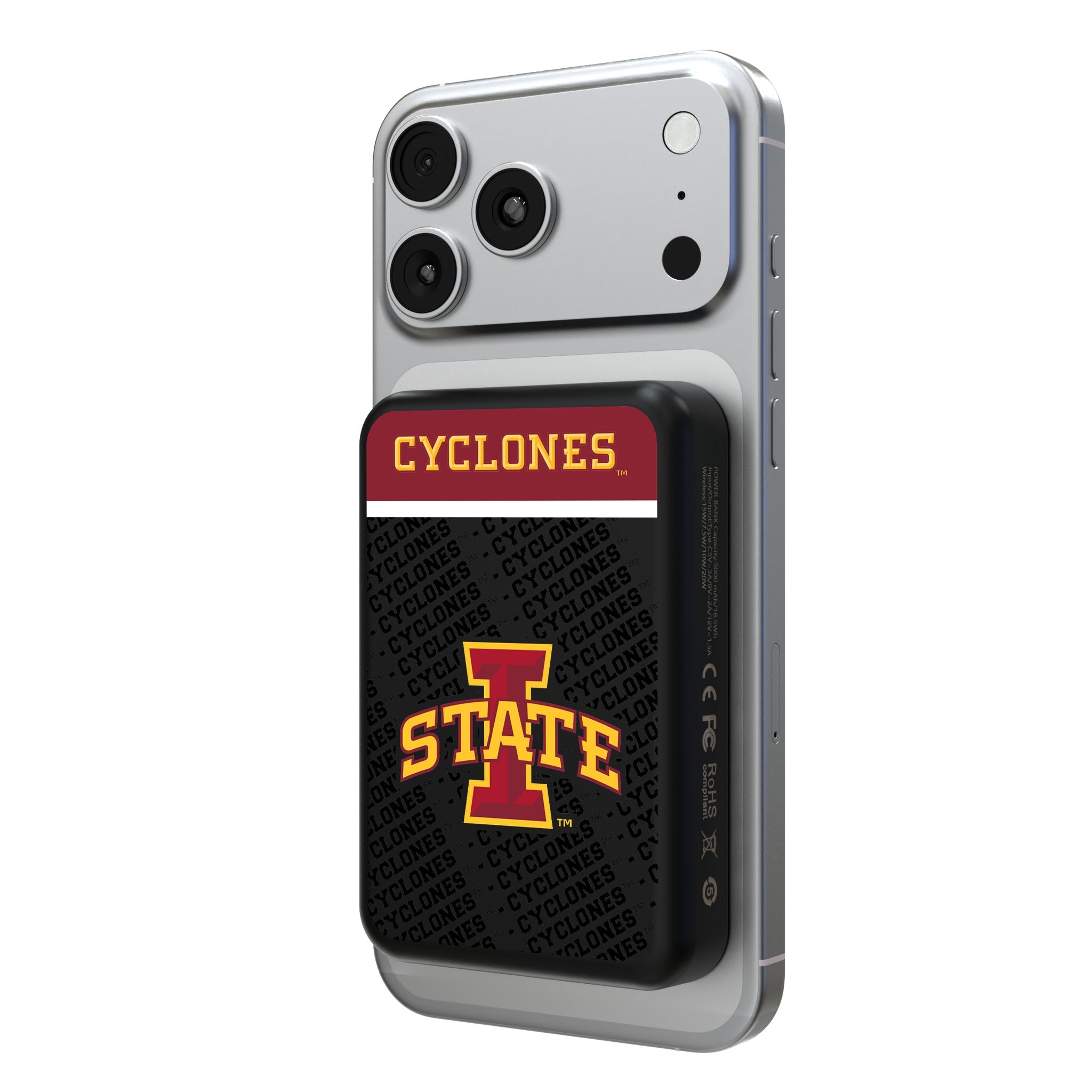 Iowa State University Cyclones Endzone Plus Wireless Mag Power Bank