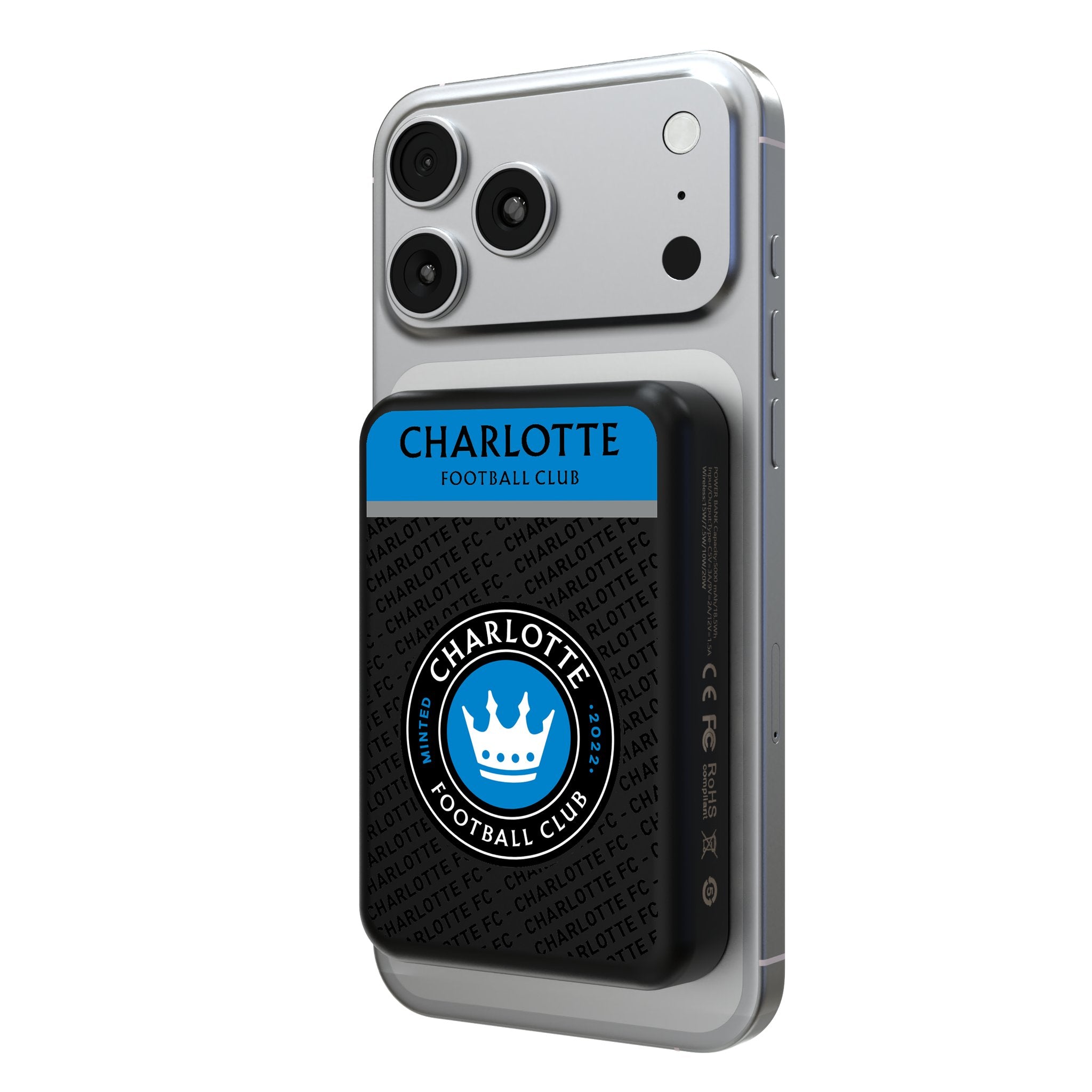 Charlotte FC Endzone Plus Wireless Mag Power Bank