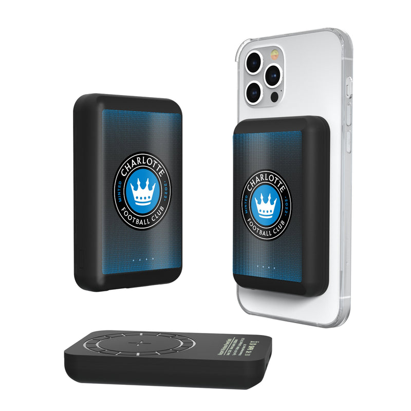 Charlotte FC  Linen Wireless Mag Power Bank