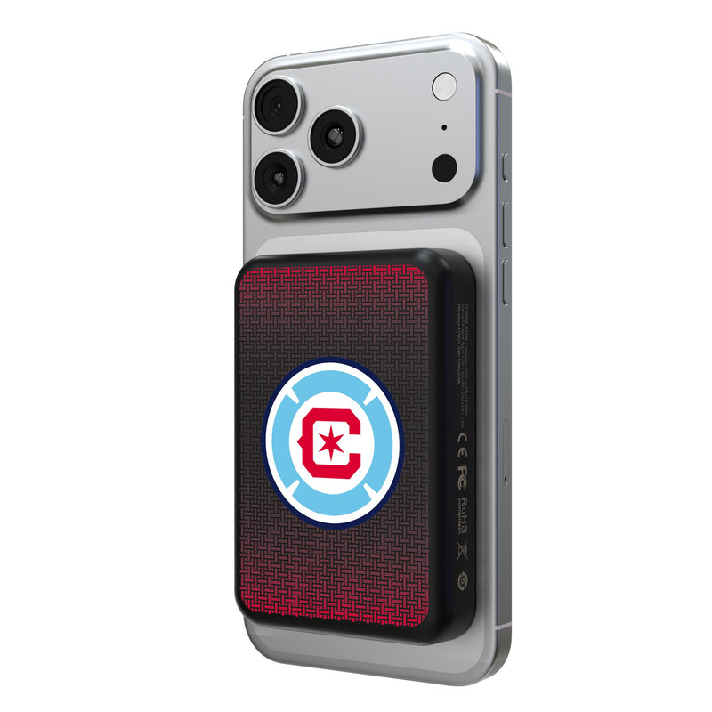Chicago Fire Linen Wireless Mag Power Bank