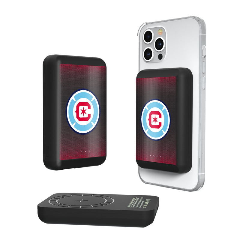 Chicago Fire  Linen Wireless Mag Power Bank