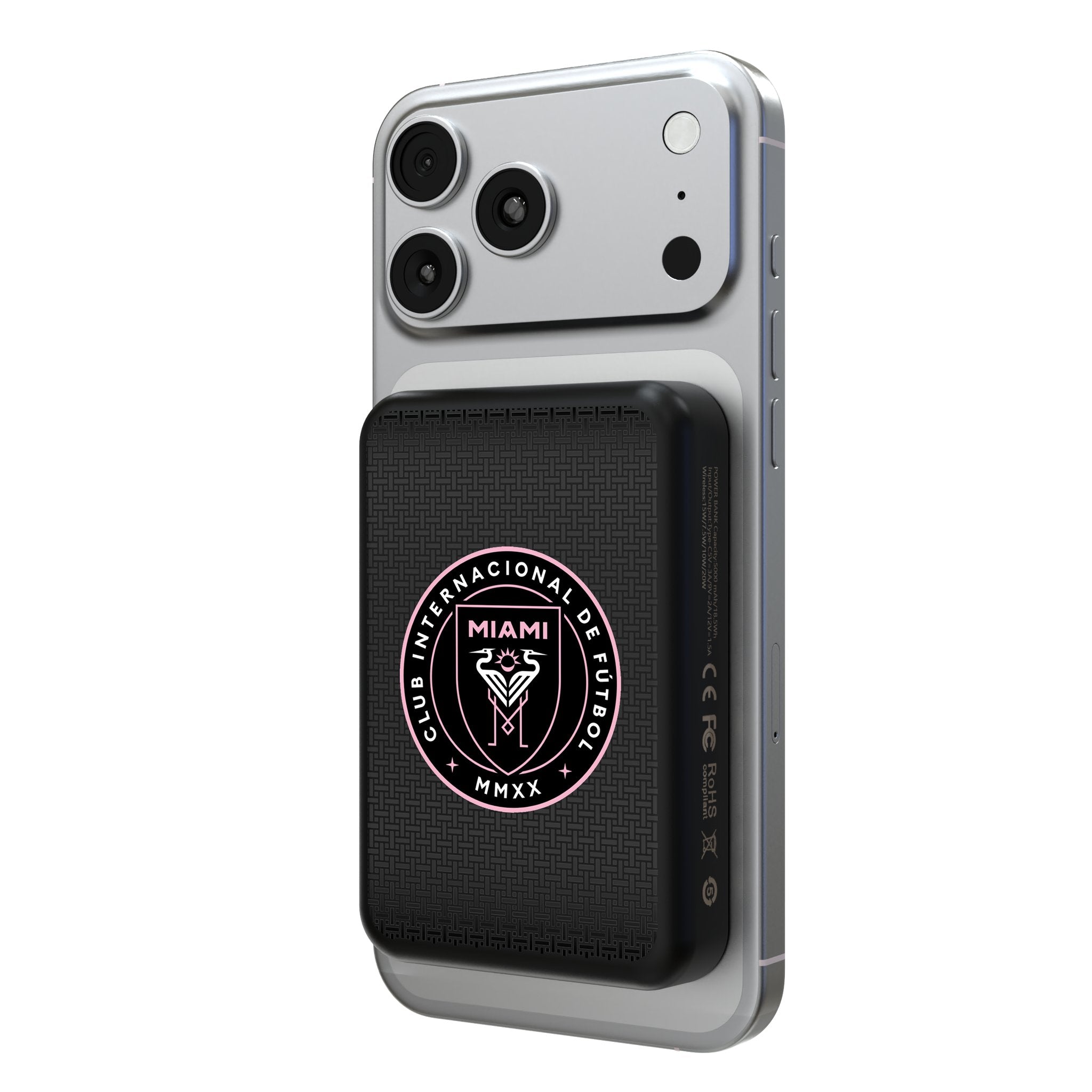 Inter Miami CF Linen Wireless Mag Power Bank