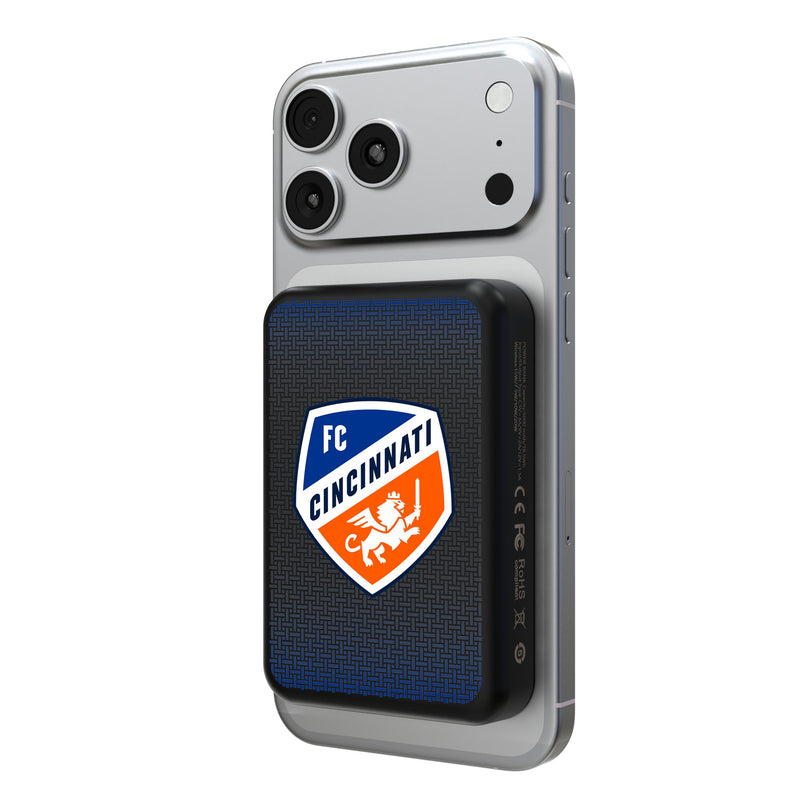 FC Cincinnati Linen Wireless Mag Power Bank