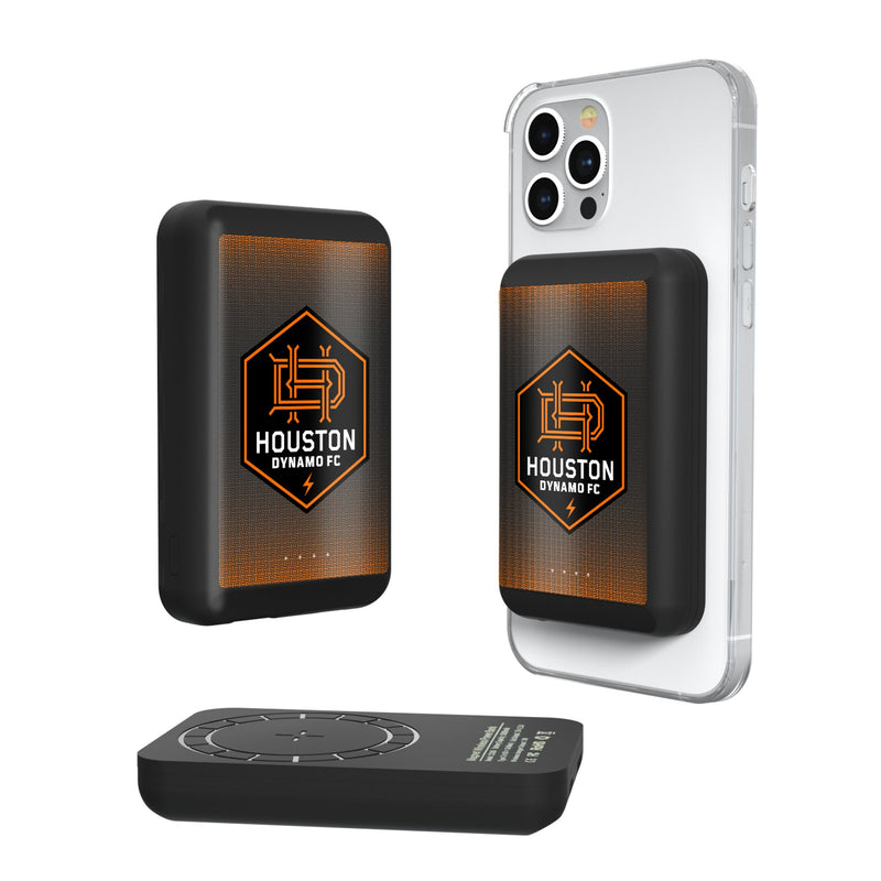 Houston Dynamo  Linen Wireless Mag Power Bank