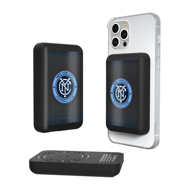 New York City FC  Linen Wireless Mag Power Bank