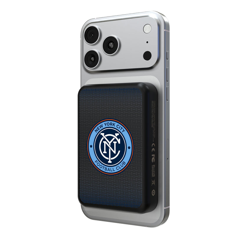 New York City FC Linen Wireless Mag Power Bank