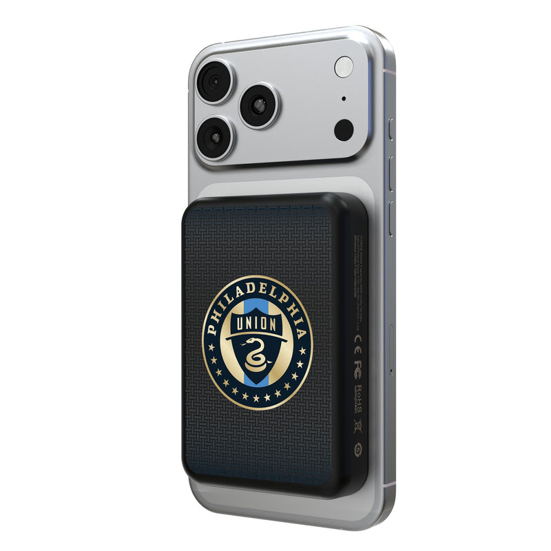 Philadelphia Union Linen Wireless Mag Power Bank