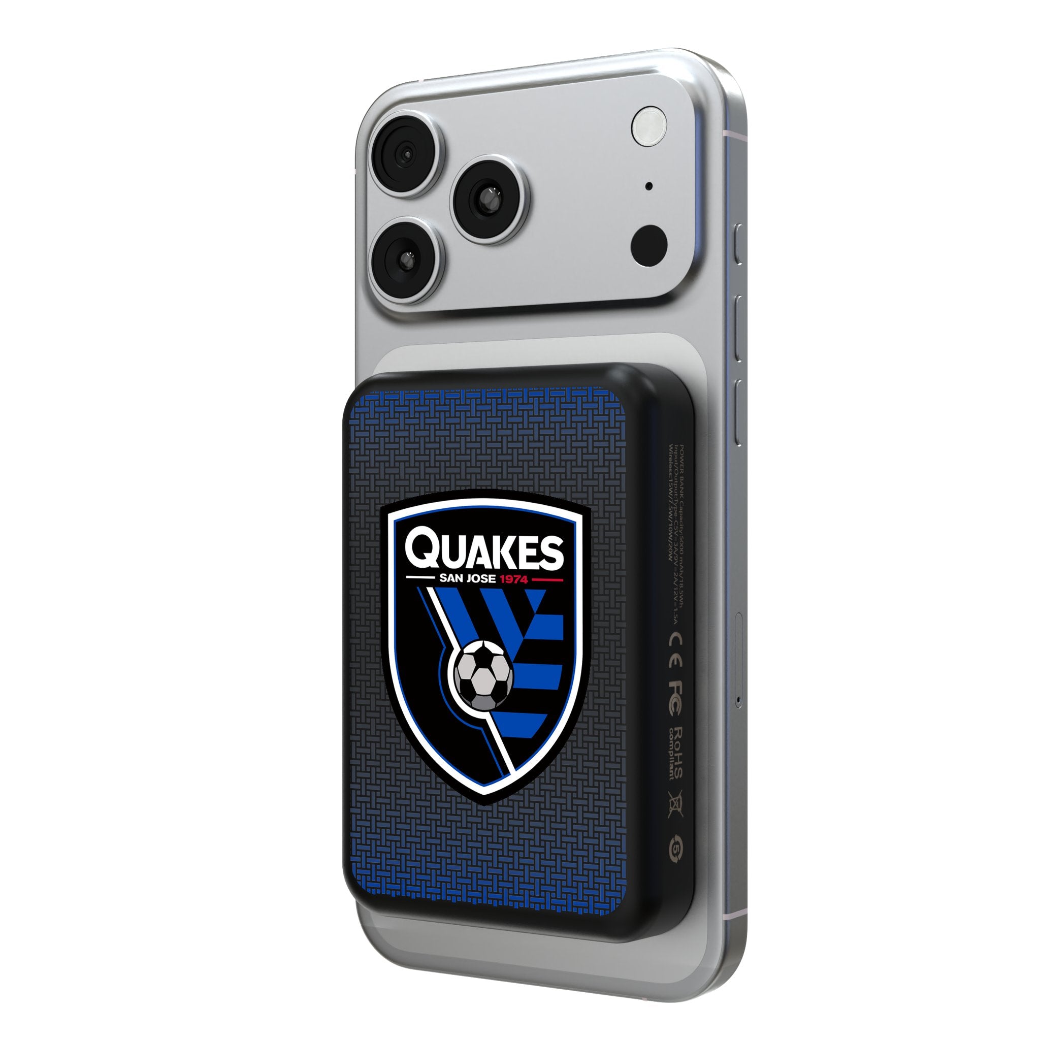 San Jose Earthquakes Linen Wireless Mag Power Bank