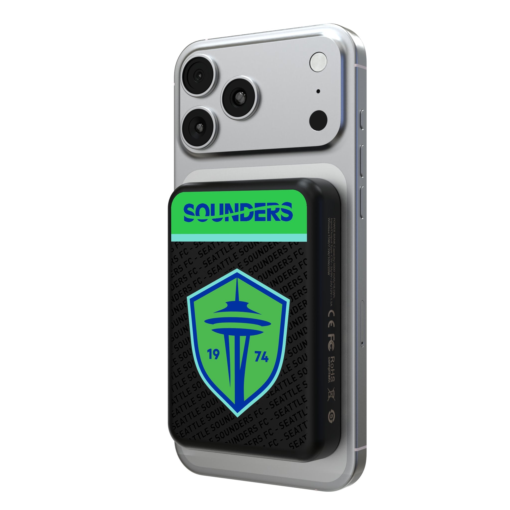 Seattle Sounders FC Endzone Plus Wireless Mag Power Bank