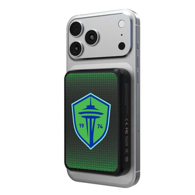 Seattle Sounders FC Linen Wireless Mag Power Bank