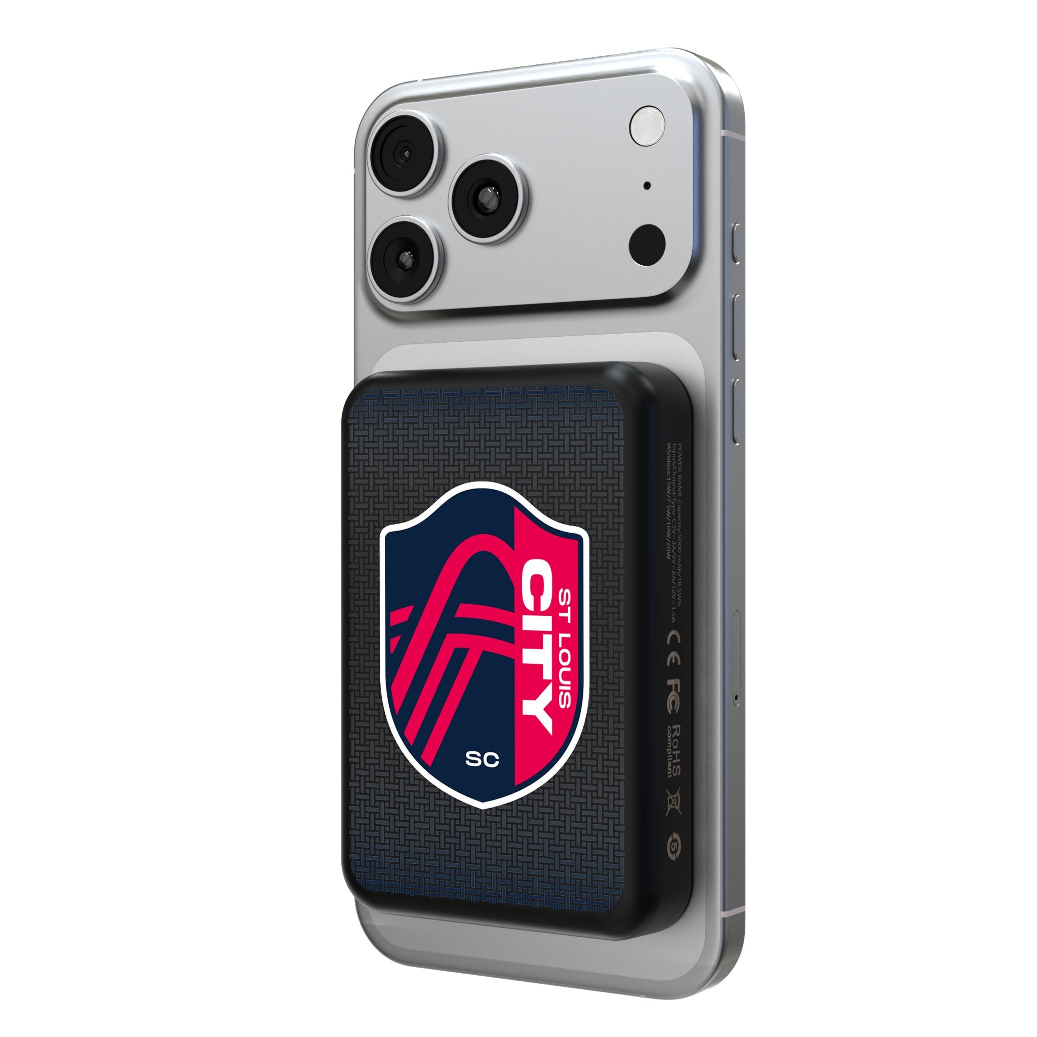 St. Louis CITY SC Linen Wireless Mag Power Bank