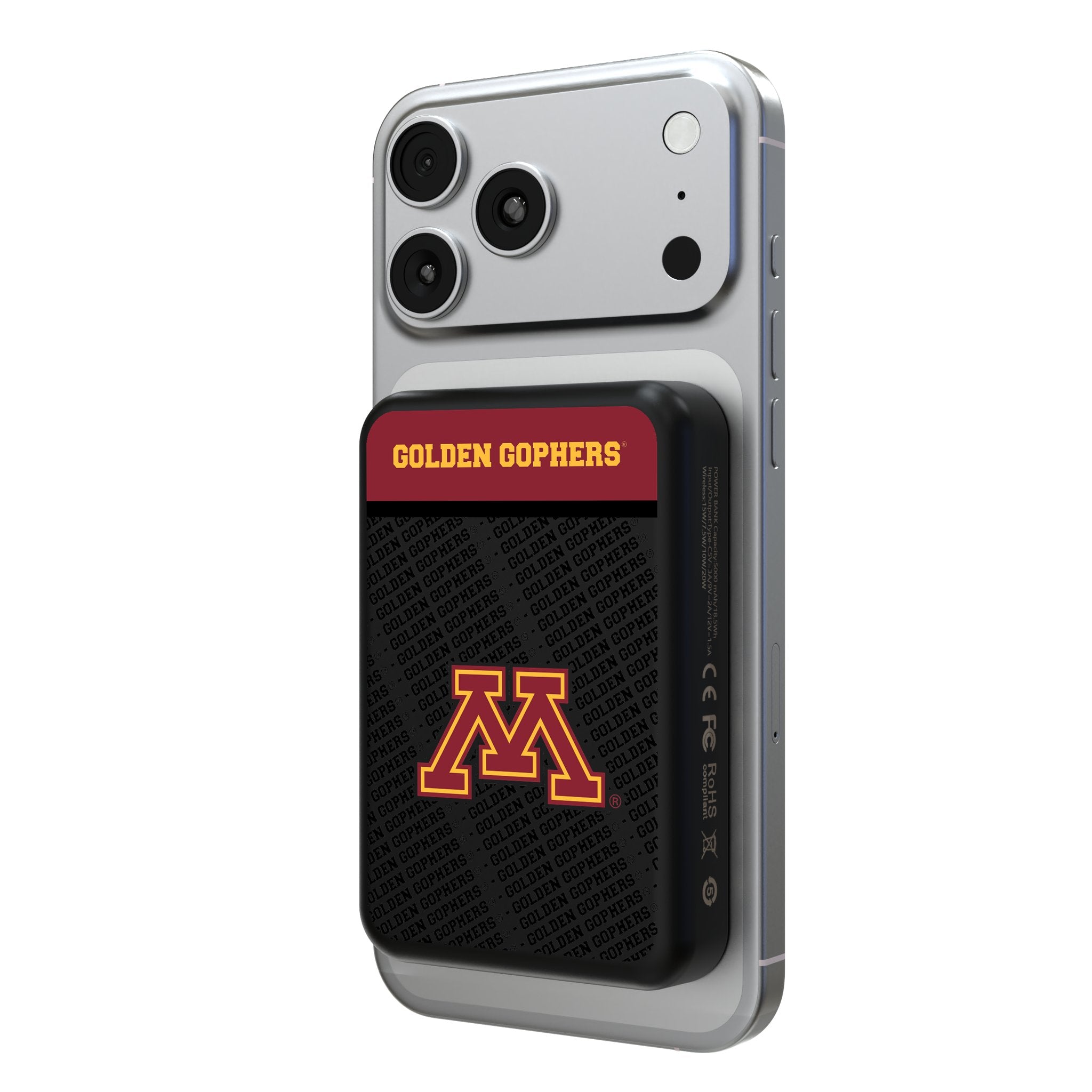University of Minnesota Golden Gophers Endzone Plus Wireless Mag Power Bank