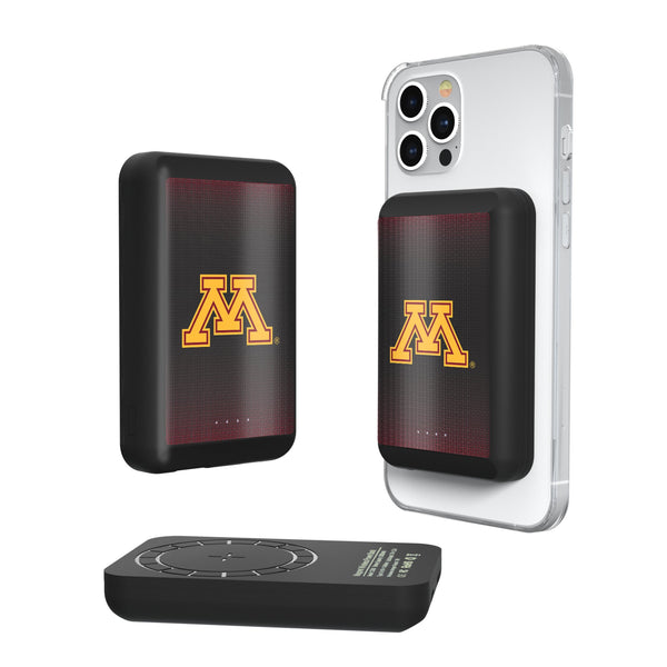 University of Minnesota Golden Gophers Linen Wireless Mag Power Bank